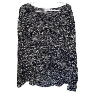 New Look Black And White Knit Pullover Sweater - Size 14